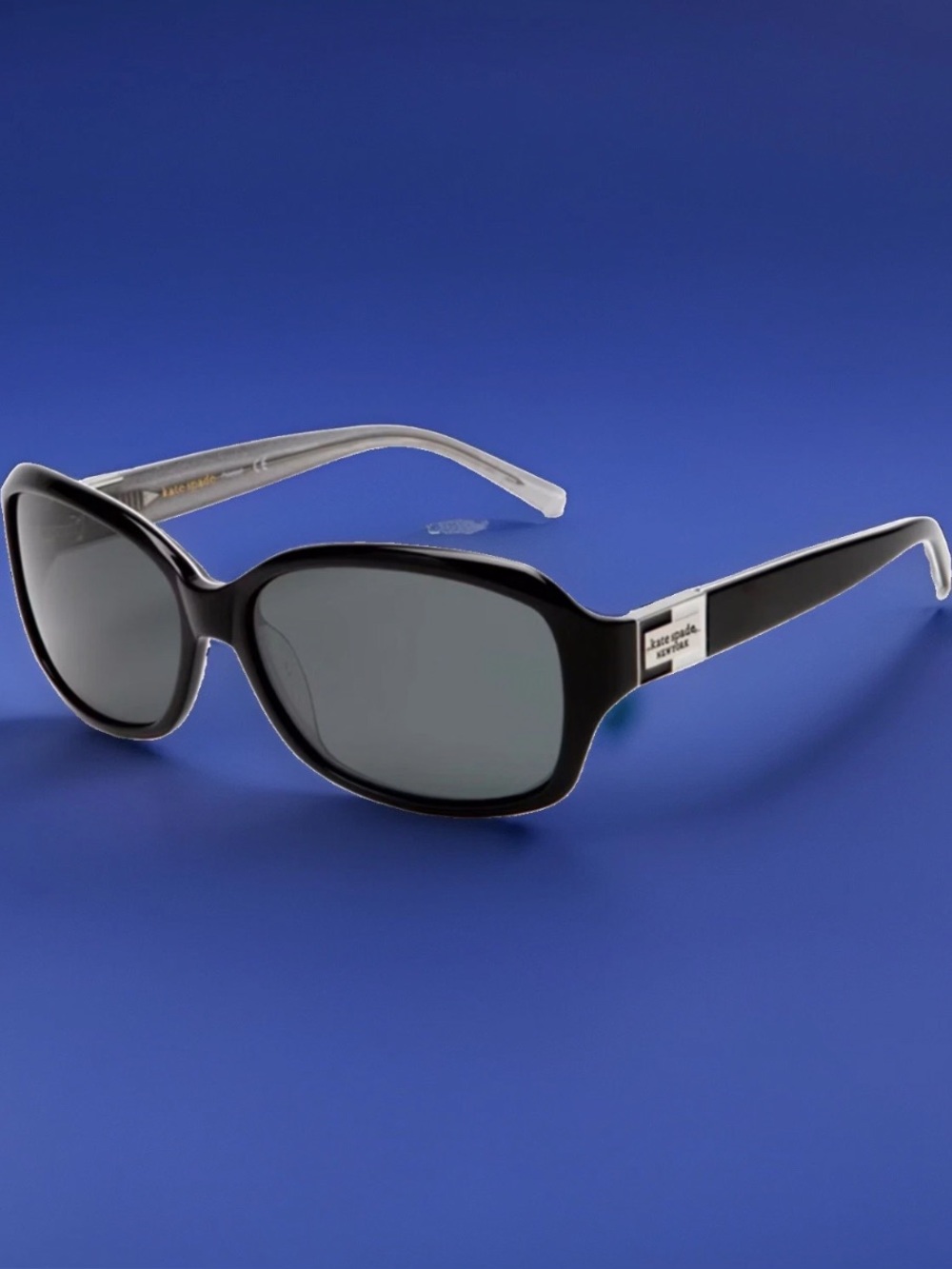 Kate Spade Annika/S JBHP Women's Sunglasses Black Glitter Gray Polarized 56mm